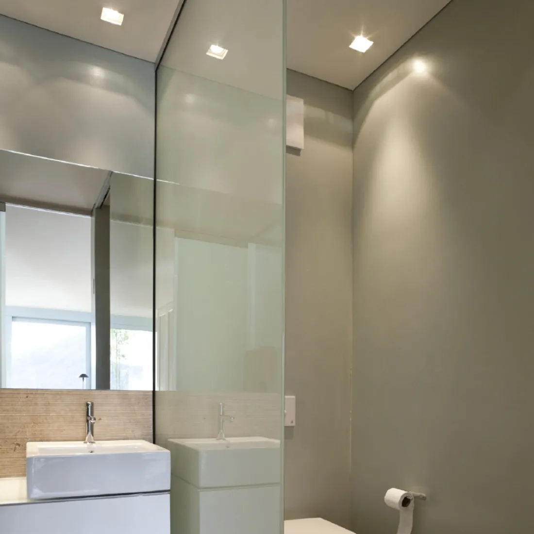 Spot encastré BF-4183 GU10 LED plâtre blanc réglable à peindre mur intérieur carré IP20