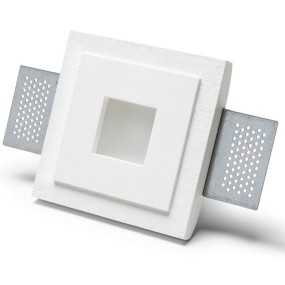 Faretto incasso BF-4278 GU10 LED gesso bianco verniciabile quadrato cartongesso muratura interno IP20 IP44