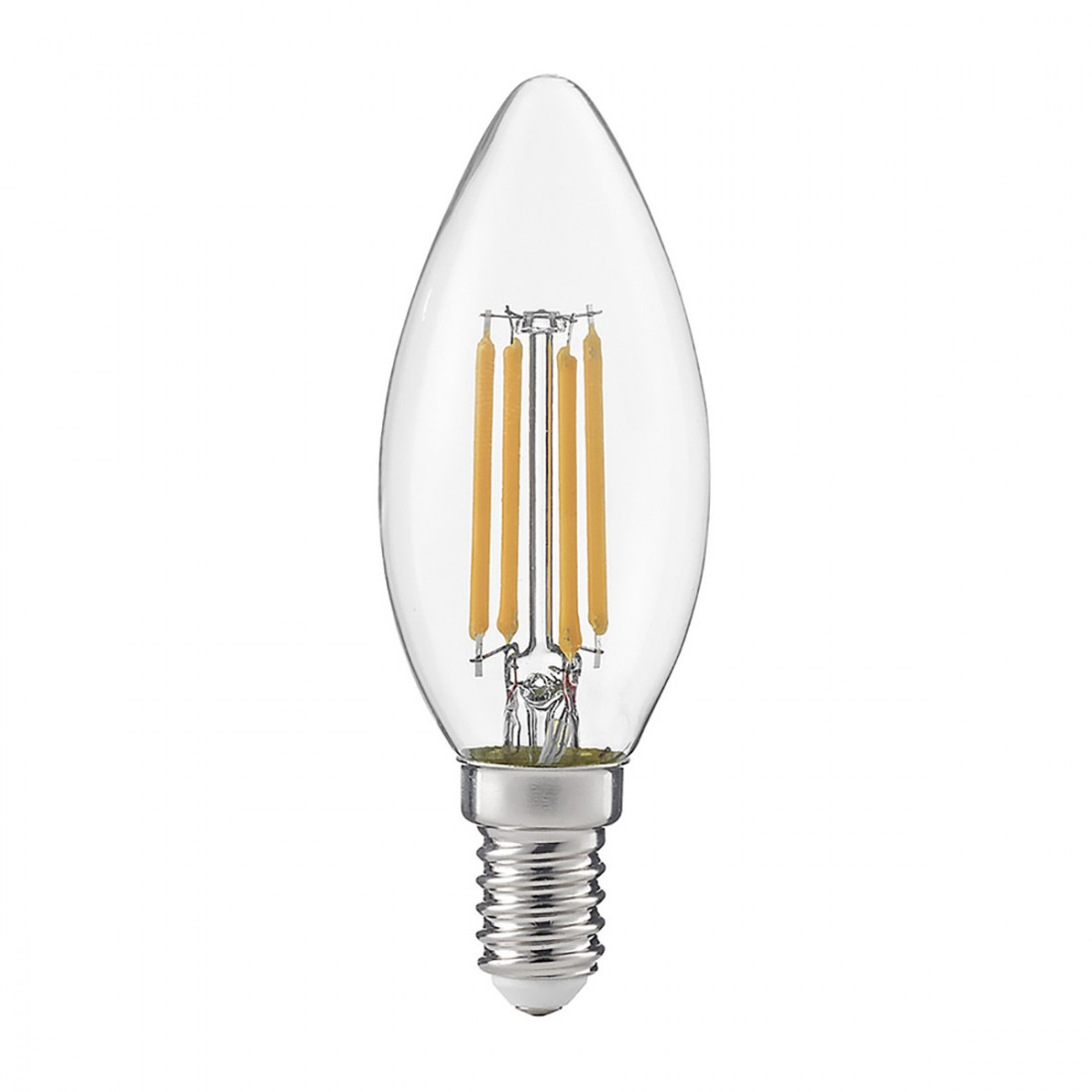 Confezione 10 Lampadine GE-GLA270 E14 6W LED 360° vetro trasparente luce calda naturale