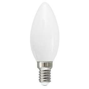 Confezione 10 Lampadine GE-GLA270 B E14 6W LED 360° 3000°K vetro bianco luce calda