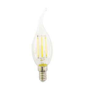 Confezione 10 Lampadine GE-GLA280 E14 6W LED 360° vetro trasparente luce calda naturale oliva colpo di vento