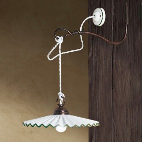 Braccio FE-L'AQUILA C661 E27 LED ceramica classica rustica metallo applique lampada parete interno