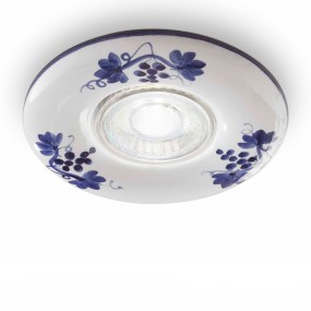 Faretto incasso FE-PESCARA LISCIO C481 GU10 LED incasso ceramica decorata artigianale classico interno