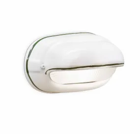 Applique FE-BRINDISI C291 AP E27 LED IP44  ceramica lucida dipinta artigianale esterno lampada parete ovale luce monoemissione