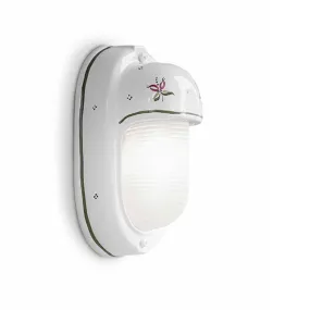 Applique FE-BRINDISI C292AP E27 LED IP40 ceramica artigianale esterno lampada parete monoemissione