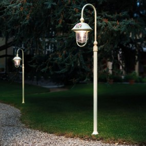 Ferroluce lampe de jardin classique Ferroluce BARI A303 TE E27 LED lampadaire en aluminium