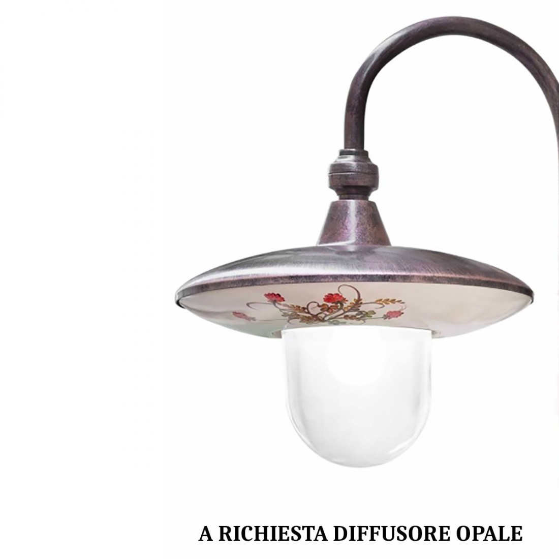 Poteau extérieur FE-LATINA A672 TE E27 LED IP43 décoré en céramique aluminium lampadaire jardin bras classique