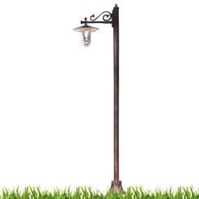Lampe de jardin poteau classique Ferroluce GENOA A403 TE E27 LED