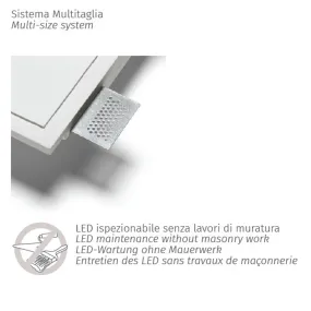 Spot encastré BF-4100F LED 2W 200LM SANS FIL marqueur de chemin de plâtre vertical à peindre mur intérieur en plaque de plâtre I