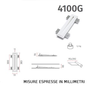 Faretto incasso BF-4100G LED 2W 200LM WIRELESS gesso verniciabile segnapasso cartongesso muro interno IP20