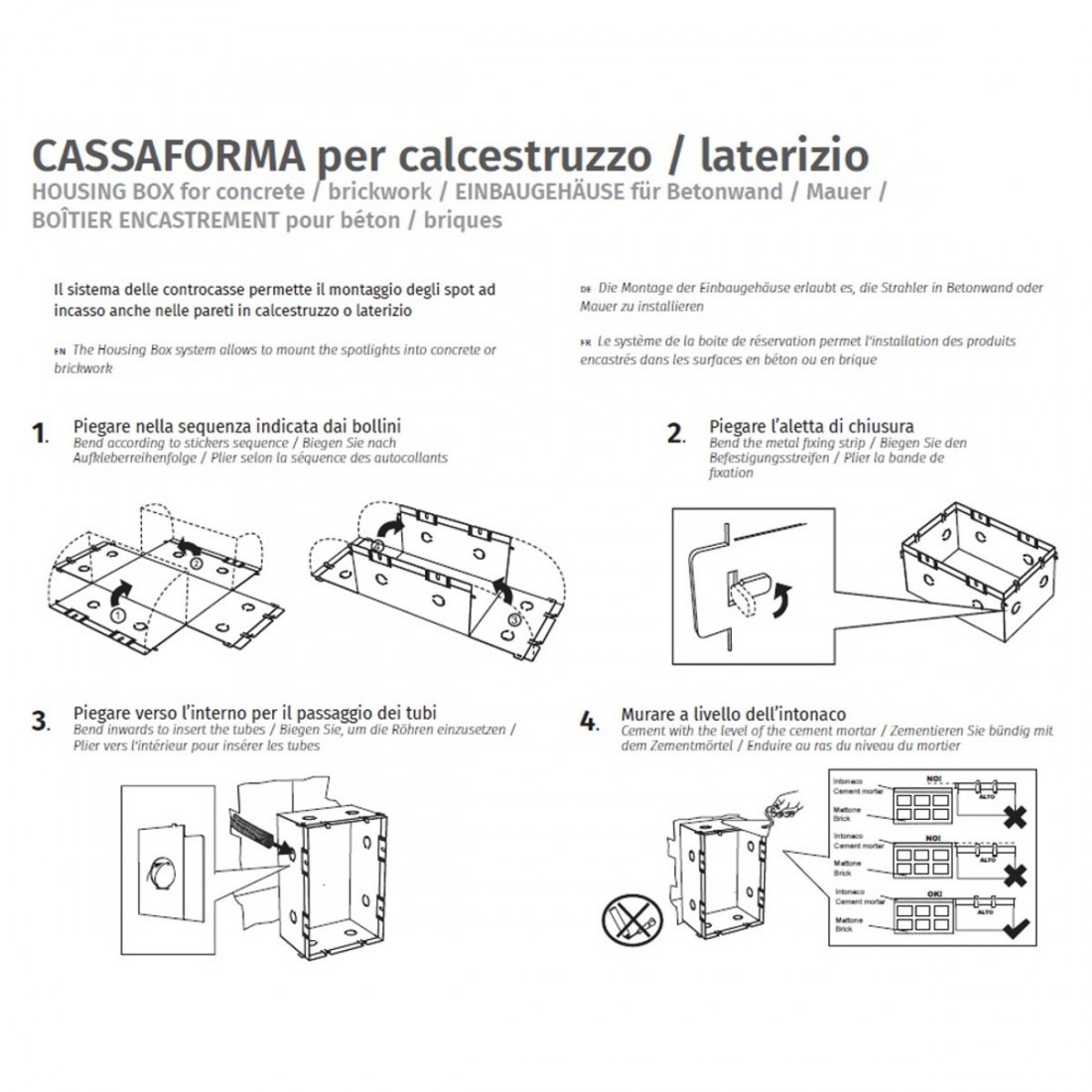 Boîtier extérieur BF-4100G 023.498 accessoire mur à mur