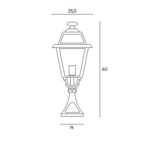 Lanterne au sol SO-ELEGANCE 858 E27 LED IP43 lampe en verre aluminium gris sol externe classique