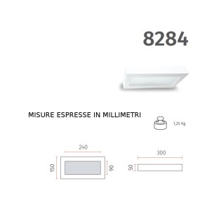 Applique BF-8284 3071 LED 15W 2250LM gesso bianco modulo biemissione lampada parete rettangolare interno IP20
