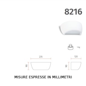 Applique BF-8216 3057 LED 9W 1350LM module de lampe de peinture en plâtre blanc IP20 interne