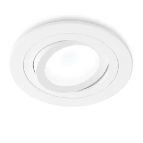 Faretto incasso GE-GFA090 GU10 LED IP20 orientabile alluminio spazzolato bianco nero opaco spot cartongesso tondo