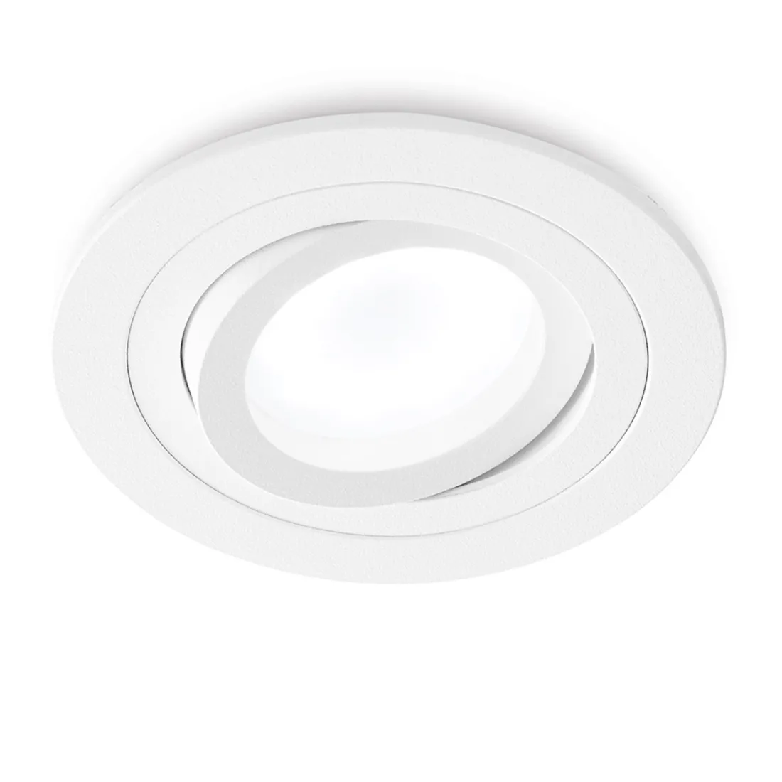 Faretto incasso GE-GFA090 GU10 LED IP20 orientabile alluminio spazzolato bianco nero opaco spot cartongesso tondo