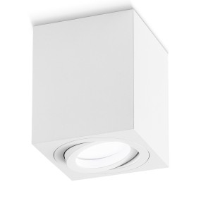 Plafoniera Gea Led NOTUS Q LED lampada soffitto parallelepipedo orientabile moderna alluminio interni GU10