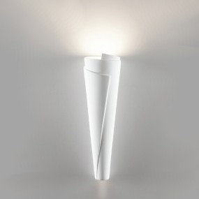 Applique BF-2602A E27 LED gesso bianco verniciabile cono lampada parete interno IP20