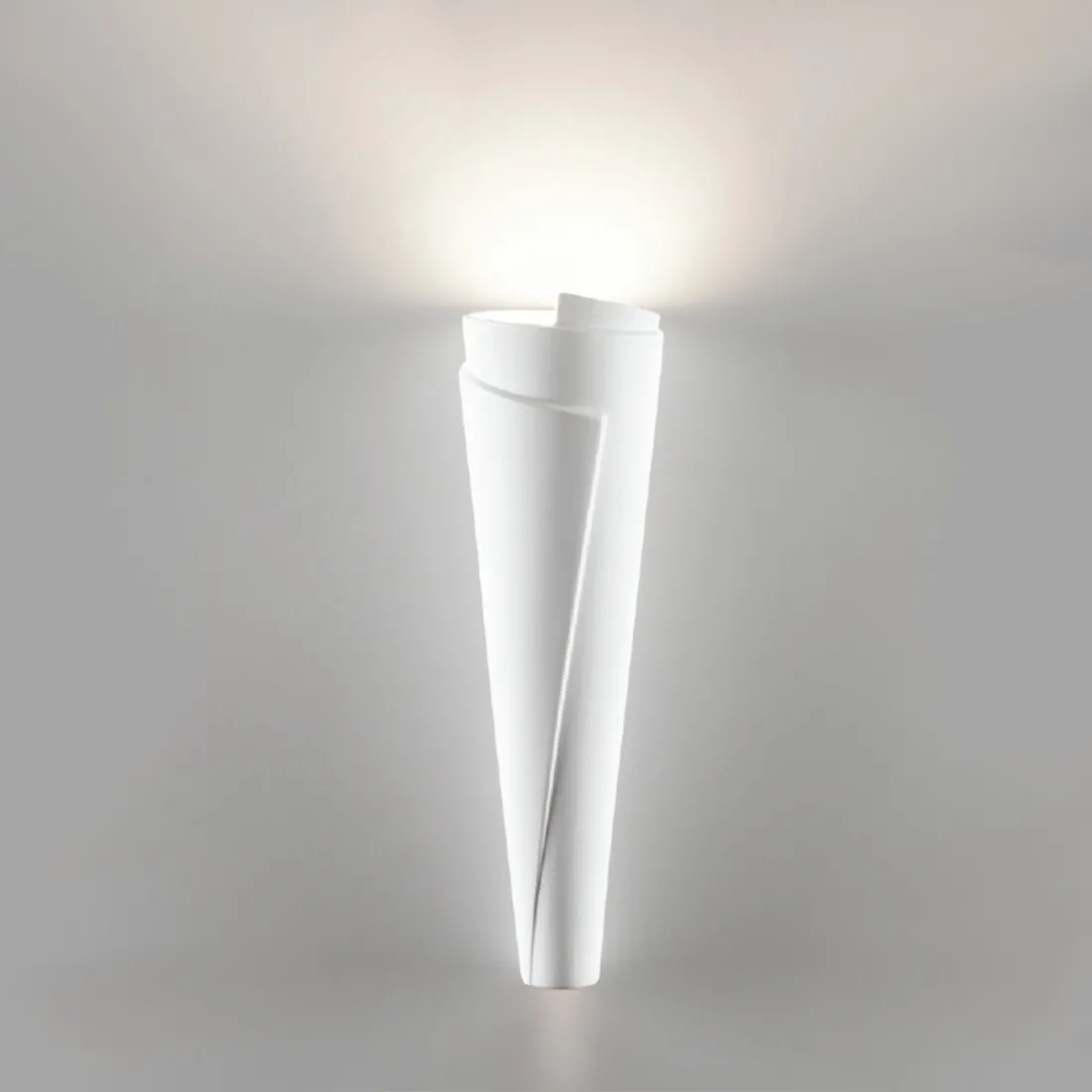 Applique BF-2602A E27 LED gesso bianco verniciabile cono lampada parete interno IP20