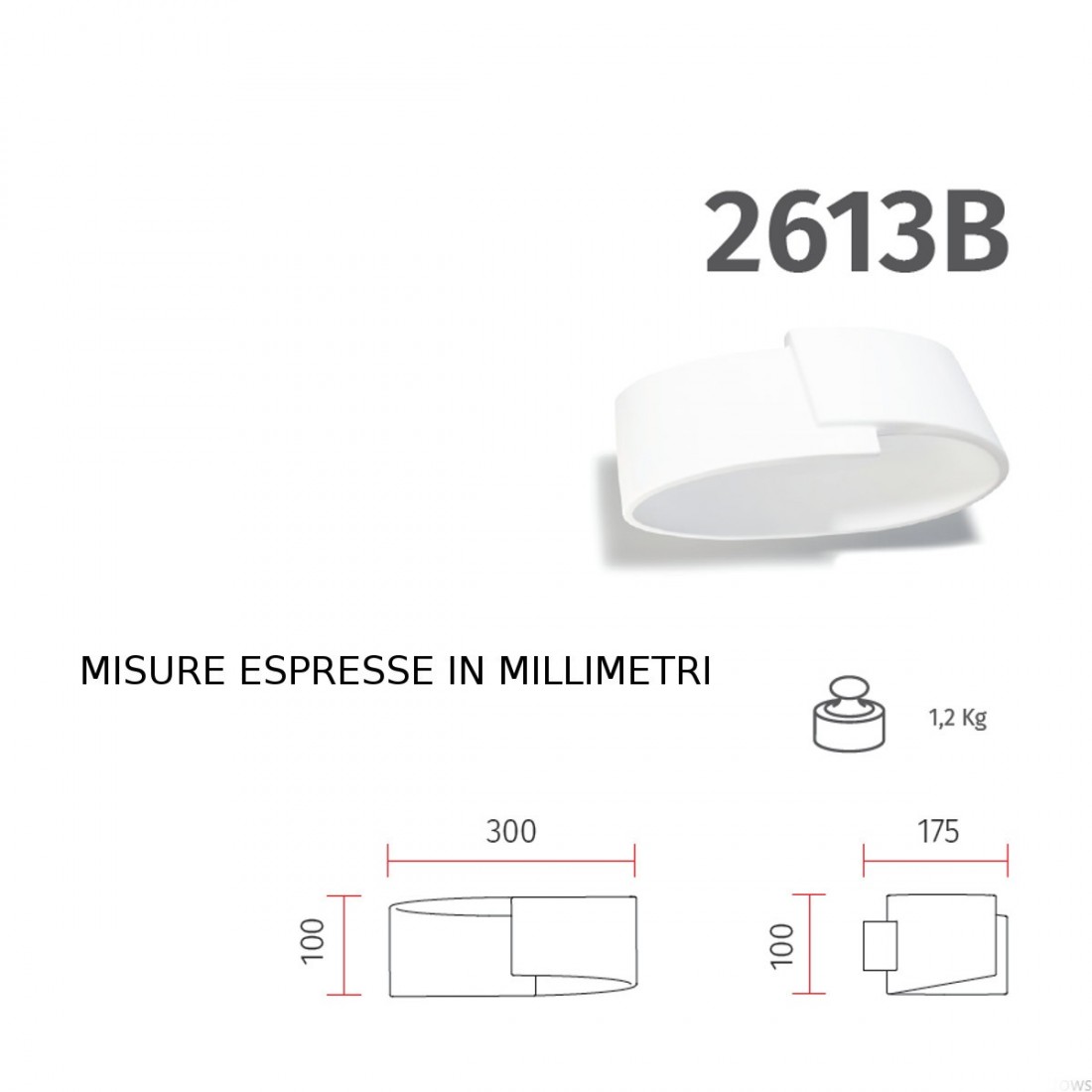 Applique BF-2613B LED 12W 1800LM plâtre à peindre bande applique murale interne IP20