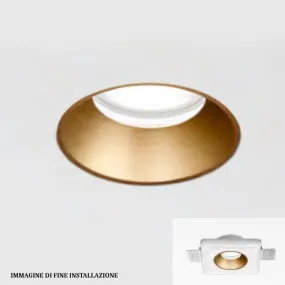 Faretto incasso GE-GFA635 GU10 LED IP20 classico gesso rame giallo lampada soffitto tondo cartongesso interno