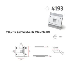 Faretto incasso BF-4193 3008 LED 13W 1600LM WIRELESS gesso bianco verniciabile rettangolare cartongesso IP20/IP44