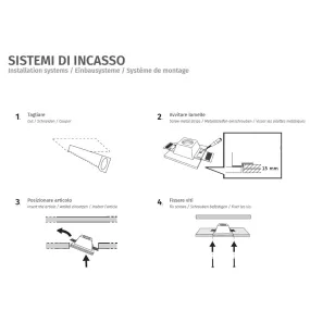 Faretto incasso BF-4193 3008 LED 13W 1600LM WIRELESS gesso bianco verniciabile rettangolare cartongesso IP20/IP44