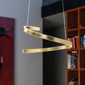 Lámpara de araña moderna Fratelli Braga SPIRA 2130 S60 LED aluminio