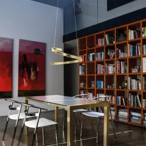 Sospensione FB-SPIRA 2130 S60 82W LED 4600LM 4000°K 60CM IP20 alluminio verniciato decorato silicone lampadario ultramoderno