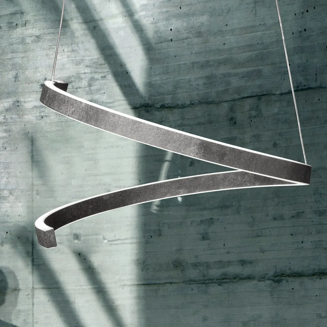 Sospensione FB-SPIRA 2130 S60 82W LED 4600LM 4000°K 60CM IP20 alluminio verniciato decorato silicone lampadario ultramoderno