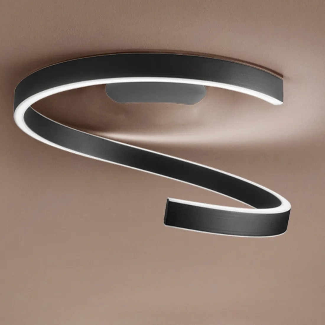 Plafoniera FB-SPIRA 2130 PL60 50W LED 2800LM 4000°K 60CM IP20 alluminio verniciato decorato lampada soffitto ultramoderno