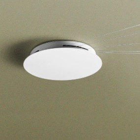 Base con driver FB-TAPE 2133 N rosone soffitto parete metallo bianco multiluce nero interno