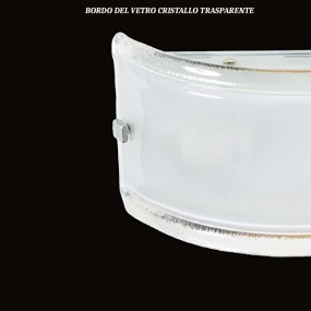Applique classico Padana Lampadari ESTER 530 AG E14 LED vetro ambra cristallo lampada parete
