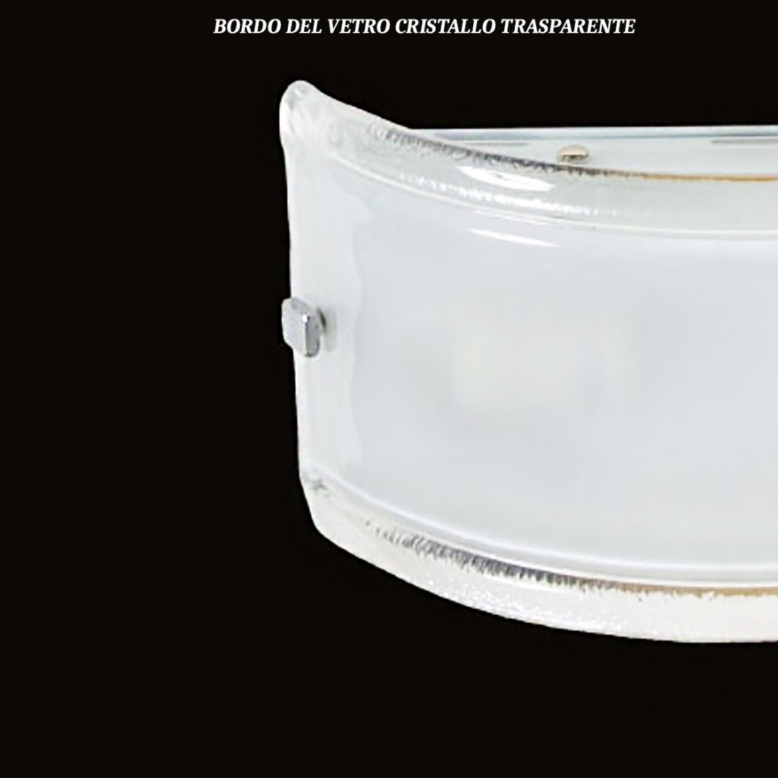 Applique PD-ESTER 530 AG E14 LED 46CM vetro ambra nero cristallo lampada parete classica fascia interno