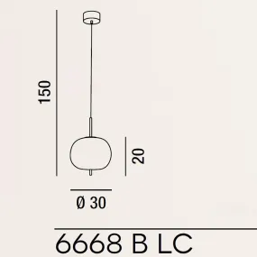 Sospensione CIRRO 6668 B Perenz illuminazione