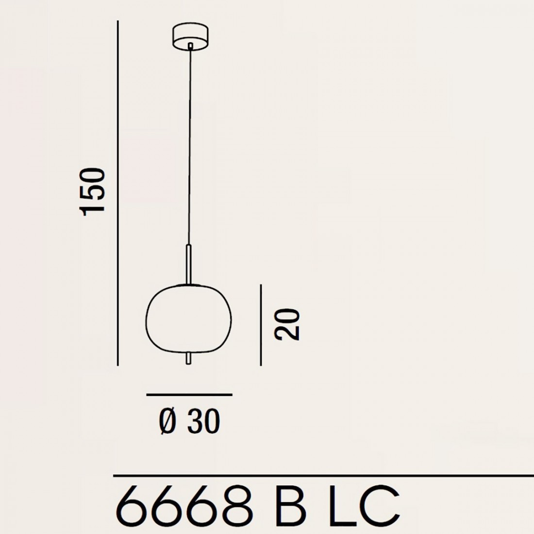 Sospensione CIRRO 6668 B Perenz illuminazione