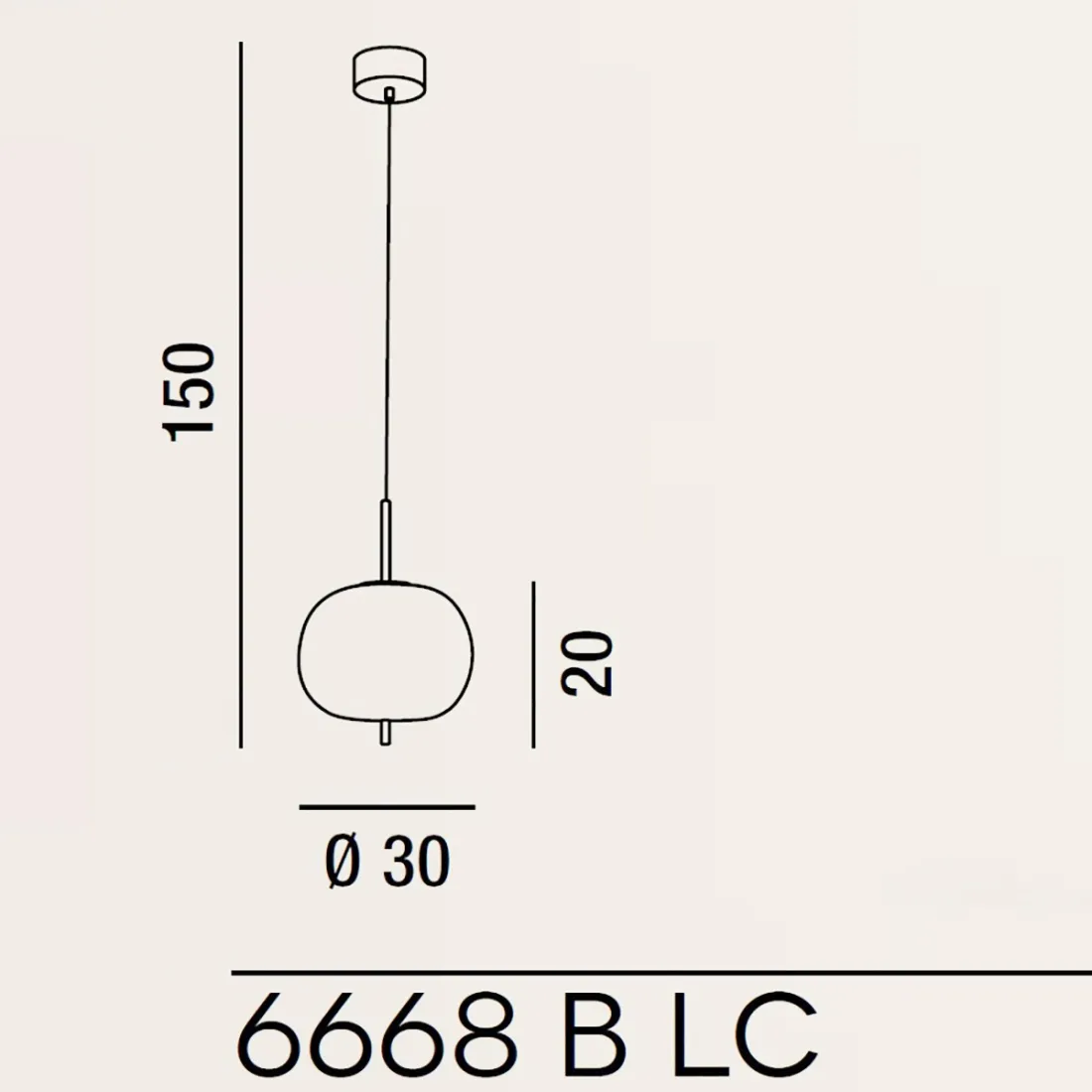 Sospensione CIRRO 6668 B Perenz illuminazione