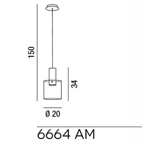 Sospensione HUGO 6664 AM Perenz illuminazione