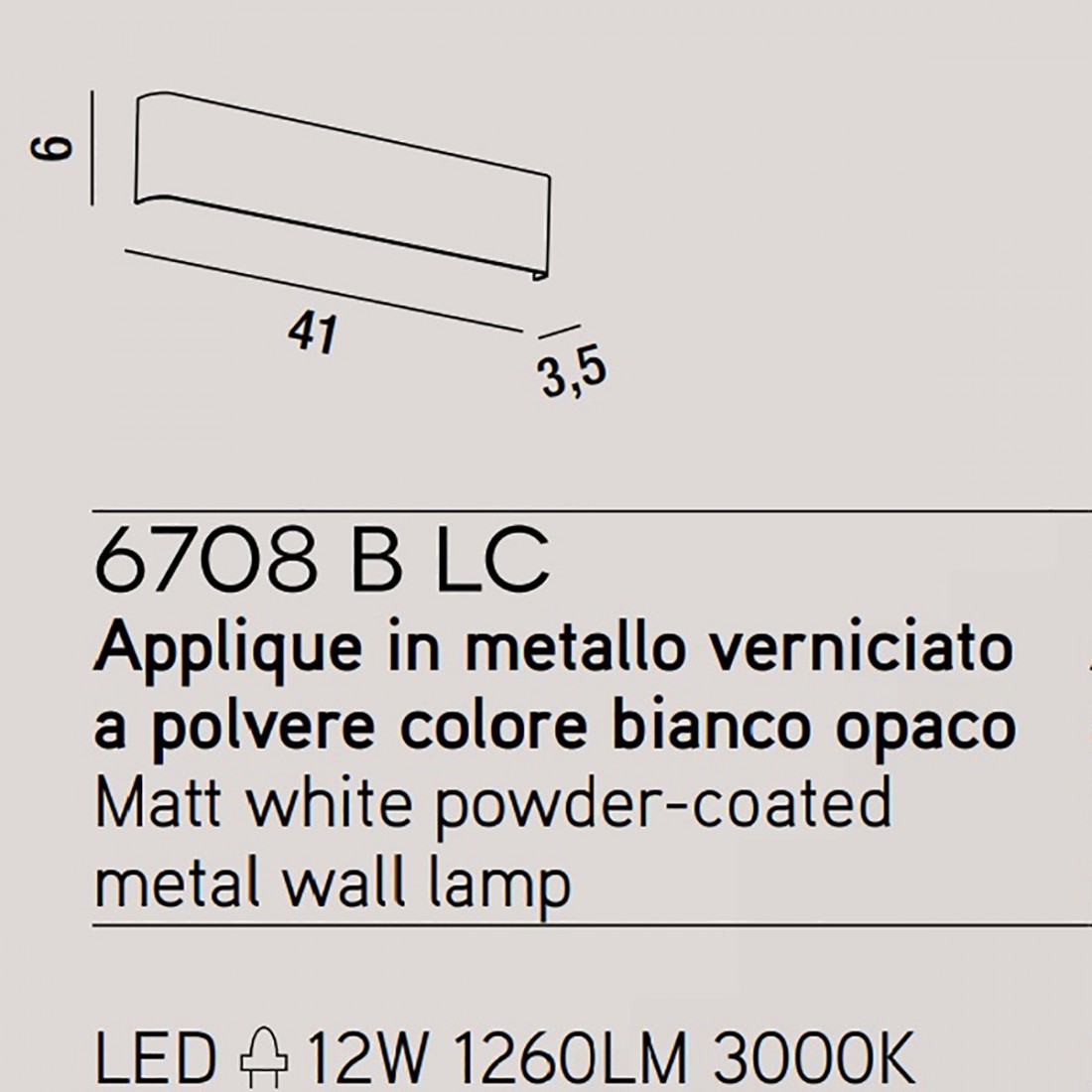 Applique WAY 6708 Perenz illuminazione