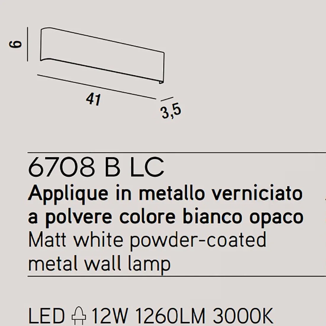 Applique WAY 6708 Perenz illuminazione