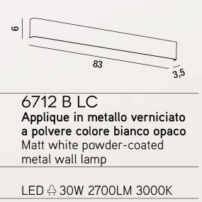 Applique WAY 6712 B LC Perenz illuminazione