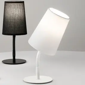 PZ-MASH 6696 E14 abat-jour LED lampe de table moderne réglable en métal noir blanc chrome