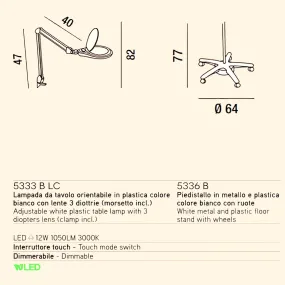 Piantana CLOSE 5333+5336 Perenz illuminazione