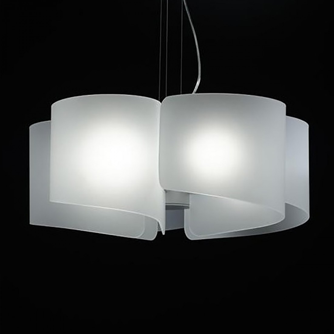 Lustre rond en verre blanc, hélice, moderne 5 lumières E27 led