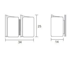 SN-PAPIRO 0378 E27 Applique murale LED 2 lumières moderne applique murale en verre IP20