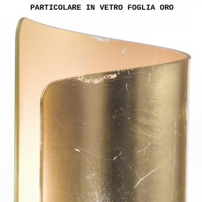 Wandleuchte SN-PAPIRO 0378 E27 LED 2 Lichter Glas Gold Blattsilber klassische Innenwandleuchte