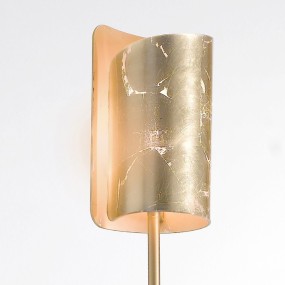 Klassische Stehlampe aus Blattsilber oder Blattgoldglas