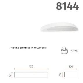 Belfiore 9010 ERIDA THIN 8144.3071 LED-Wandleuchte aus Gips