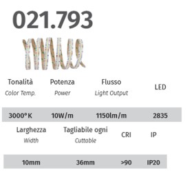 Applique BF-2443A STRIP LED 10W WIRELESS gesso bianco lampada parete scomparsa interno IP20