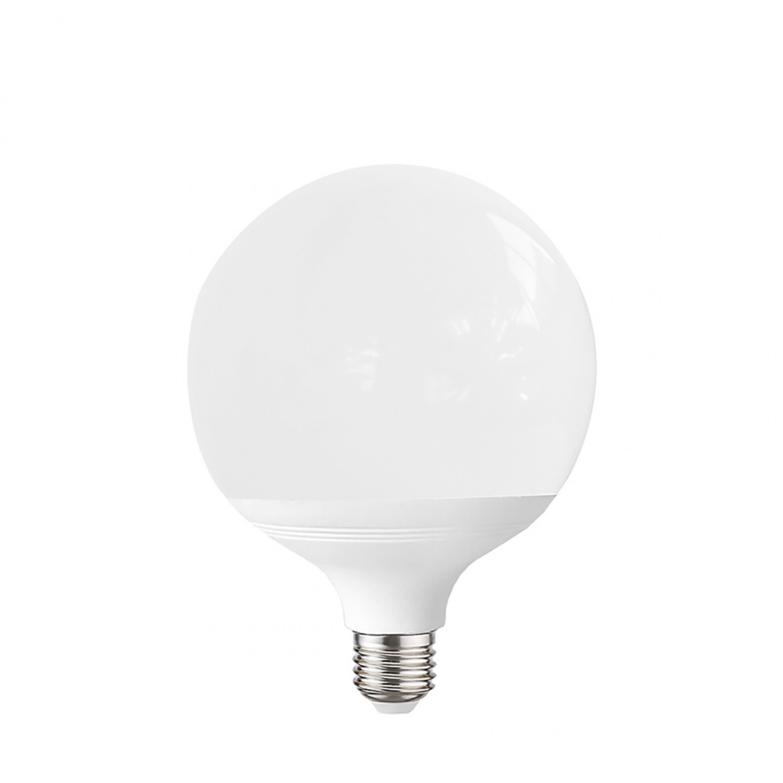 Ampoule globe en plastique blanc, led E27 15W, lumière naturelle